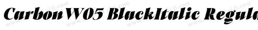 CarbonW05 BlackItalic Regular字体转换